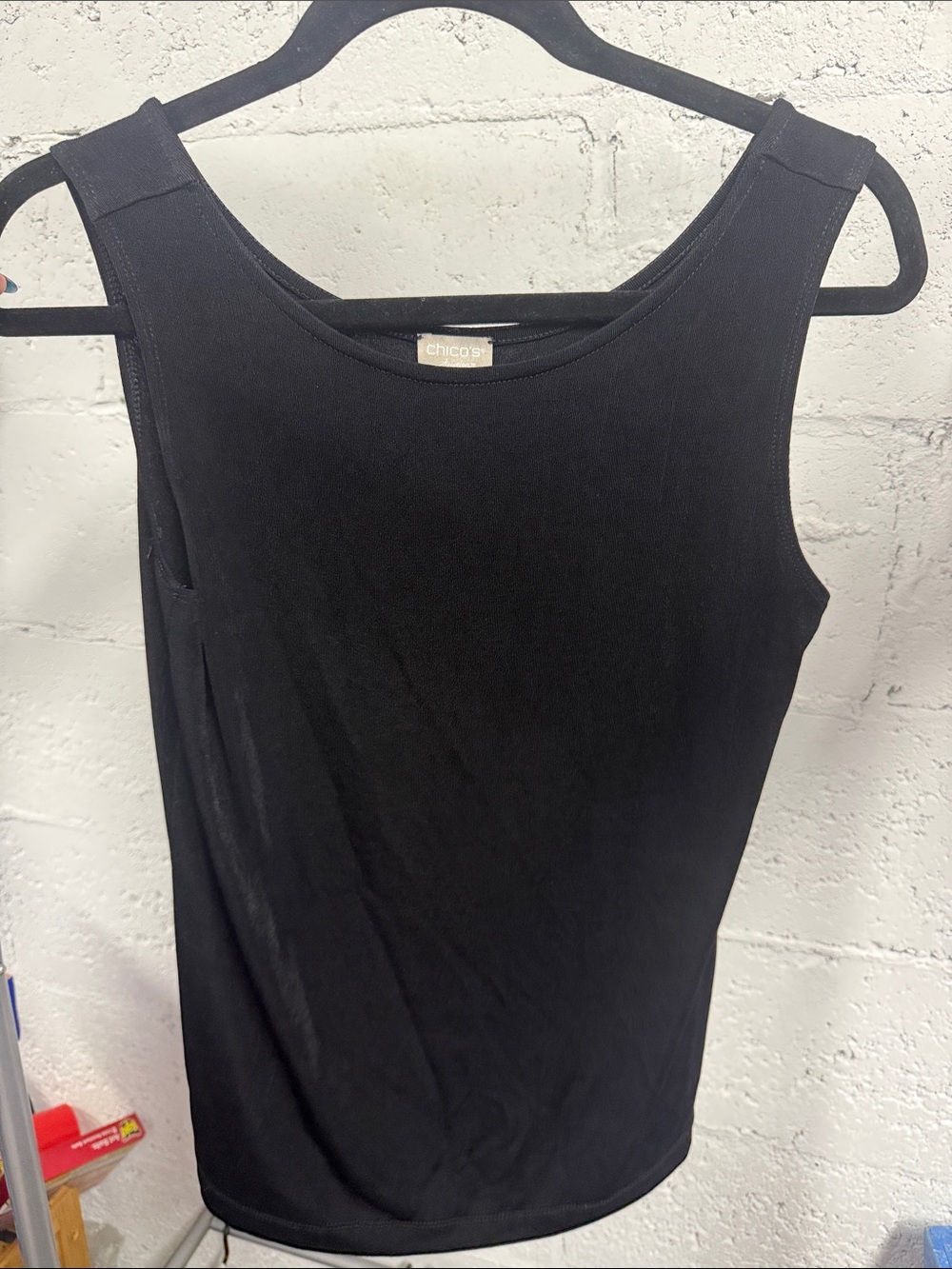 Chico's Black Scoop Neck Tank Top TIMELESS
TANK Like New - Size 0